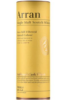 Arran Sauternes Cask in tube - виски Арран Сотерн Каск 0.7 л в тубе