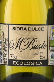 M.Busto Sidra Dulce Ecologica - сидр М.Бусто Сидра Дульсе Эколоджика 0.75 л газированный фильтрованный сладкий