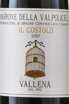 Amarone della Valpolicella DOCG Il Costolo - вино Амароне делла Вальполичелла Иль Костоло Валлена ДОКГ 0.75 л красное сухое