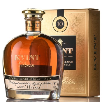 Kvint Divin 10 years - коньяк Дивин КС Квинт 10 лет 0.5 л