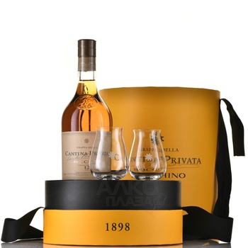 Cantina Privata Bocchino 12 anni - граппа Кантина Привата Боккино 12 лет 0.7 л в п/у + 2 бокала