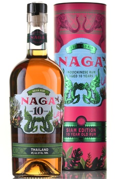 Naga Rum Siam Edition 10 Years Old - ром Нага Сиам Эдишн 10 лет 0.7 л в тубе