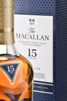 Macallan Double Cask Matured 15 years old gift box - виски Макаллан Дабл Мейчурд 15 лет 0.7 л в п/у