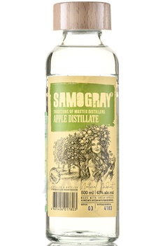 Водка плодовая Самограй Яблочный Дистиллят 0.5 л