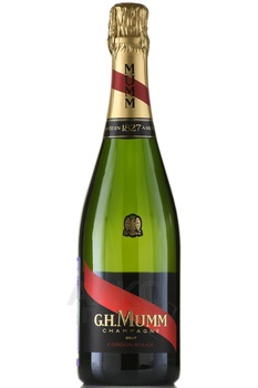 Champagne G.H. Mumm Cordon Rouge Brut - шампанское Шампань Дж.Г. Мумм Кордон Руж Брют 0.75 л белое брют
