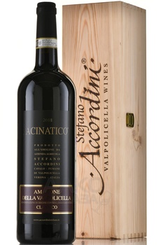 Acinatico Amarone della Valpolicella Classico - вино Ачинатико Амароне делла Вальполичелла Классико 1.5 л красное полусухое в д/у