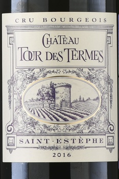 Chateau Tour des Termes L`Heritier de Tour des Termes Saint-Estephe AOC - вино Л’Эритье де Тур де Терм Сент-Эстеф 0.75 л красное сухое
