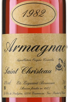 Armagnac Saint Christeau Millesime 1982 - арманьяк Сент Кристо Миллезимэ 1982 года 0.7 л в п/у