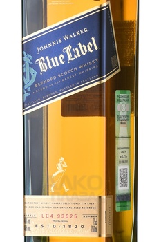 Johnnie Walker Blue Label - виски Джонни Уокер Блю Лейбл 0.75 л в п/у