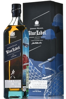 Johnnie Walker Blue Label City X Mars - виски Джонни Уокер Блю Лейбл Сити Х Марс 0.75 л в п/у