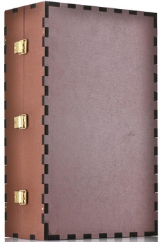 Футляр МДФ Бордо с бархатом на 2 бутулки с защелкой