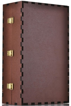 Футляр МДФ Бордо с бархатом  на 2 бутылки с замком