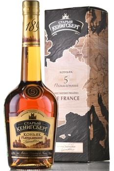 Коньяк Старый Кенигсберг 5 лет 0.5 л в п/у
