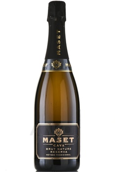 Maset Cava Brut Nature Reserva - вино игристое Кава Масет Брют Натюр Резерва 0.75 л белое брют натюр