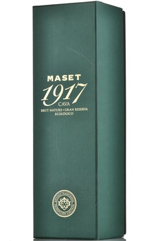 Maset 1917 Gran Reserva Brut Nature Cava - вино игристое Кава Масет 1917 Гран Резерва Брют Натюр 0.75 л белое брют натюр в п/у