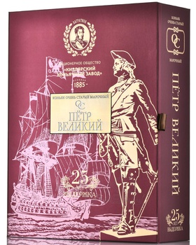 Коньяк Петр Великий ОС 25 лет 0.7 л в п/у декантер