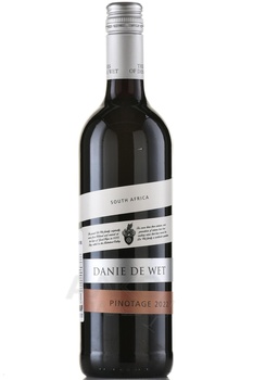 Danie de Wet Pinotage - вино Дани де Вет Пинотаж 0.75 л красное сухое