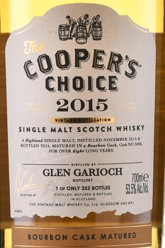 The Cooper’s Choice Glen Garioch Single Malt Bourbon Cask Matured - виски Зе Куперс Чойс Глен Гири Сингл Молт Бурбон Каск Мейчуред 0.7 л в п/у