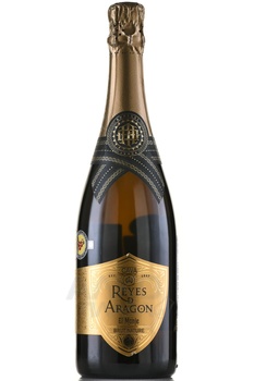 Reyes de Aragon Cava El Monje - вино игристое Кава Рейес Де Арагон Эль Монье 0.75 л белое брют натюр