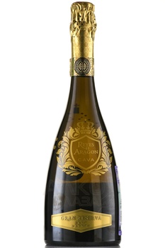Reyes de Aragon Cava Gran Reserva - вино игристое Кава Рейес Де Арагон Гран Резерва 0.75 л белое брют натюр