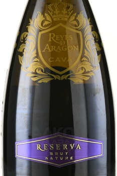 Reyes de Aragon Cava Reserva - вино игристое Кава Рейес Де Арагон Ресерва 0.75 л белое брют натюр