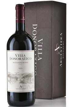 Tenuta Argentiera Villa Donoratico Bolgheri DOC wooden box - вино Тенута Арджентьера Вилла Доноратико Болгери красное сухое в деревянной коробке 1.5 л