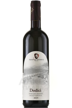 Dodici Toscana Rosso IGP - вино Додичи Тоскана Россо ИГП 0.75 л красное сухое