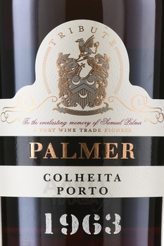 Palmer Porto Colheita DOC 1963 - портвейн Палмер Порто Колейта ДОК 1963 год 0.75 л в тубе