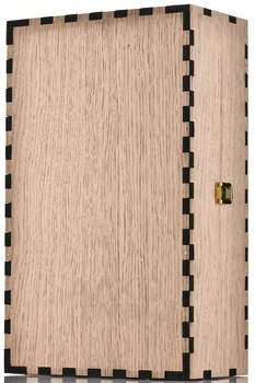 Футляр МДФ Бордо с бархатом на 2 бутылки с защелкой белый