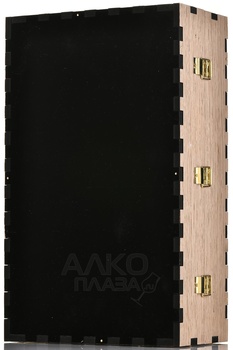 Футляр МДФ Бордо с бархатом на 2 бутылки с защелкой белый