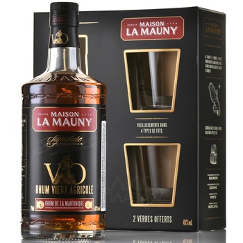 La Mauny Vieux Agricole VO - ром Ла Мони Вью Агриколе ВО 0.7 л в п/у + 2 бокала