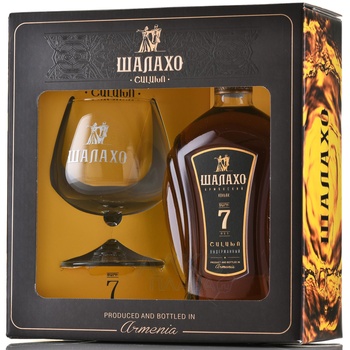 Коньяк КВ Шалахо 7 лет 0.5 л в п/у + бокал
