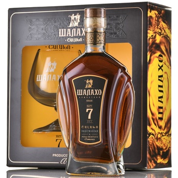 Коньяк КВ Шалахо 7 лет 0.5 л в п/у + бокал