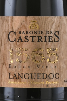 Vignobles Vellas 1565 Baronie de Castries Languedoc AOP - вино Барони де Кастри 1565 Лангедок АОП 0.75 л красное сухое