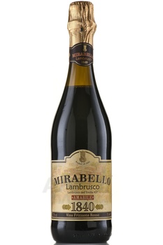 Lambrusco Mirabello Rosso - вино игристое Ламбруско Мирабелло Россо 0.75 л красное полусладкое