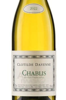 Clotilde Davenne Chablis - вино Клотильд Давэн Шабли 0.75 л белое сухое