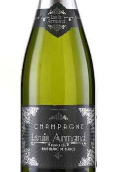 Louis Armand Premier Cru Blanc de Blancs Brut - шампанское Луи Арман Премье Крю Блан де Блан Брют 0.75 л белое брют