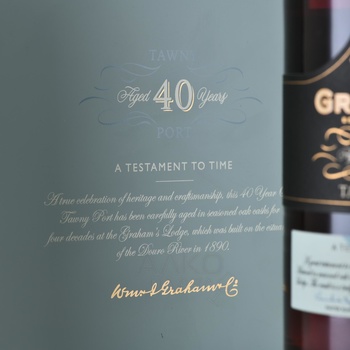 Porto Grahams Tawny Port 40 Years in Tube - портвейн Грэмс Тони Порт 40 лет 0.75 л в тубе
