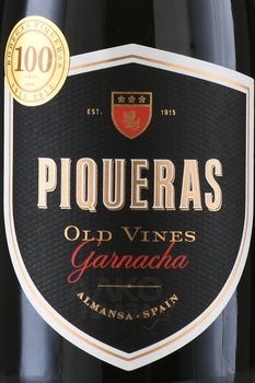 Piqueras Old Vines Garnacha Almansa DO - вино Пикерас Олд Вайнс Гарнача 0.75 л красное сухое