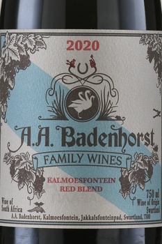 AA Badenhorst Family Wines Red Blend - вино АА Баденхорст Фэмили Вайнс Ред Бленд 0.75 л красное сухое