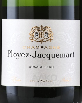 Ployez Jacquemart Dosage Zero - шампанское Плойе Жакмар Дозаж Зеро 0.75 л белое брют натюр