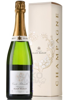 Champagne Alain Bailly Petronille - шампанское Ален Байи Петроний 0.75 л белое брют в п/у
