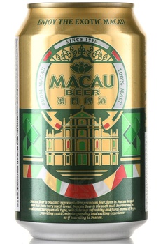 Macau Beer - пиво Макао Эль 0.33 л светлое фильтрованное ж/б