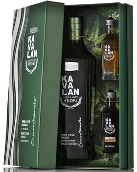 Kavalan Concertmaster Port Finish - виски Кавалан Концертмастер Порт Финиш 0.7 л набор в п/у