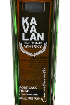 Kavalan Concertmaster Port Finish - виски Кавалан Концертмастер Порт Финиш 0.7 л набор в п/у