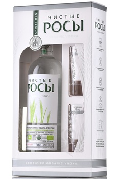 Водка Чистые Росы 0.7 л в п/у + 2 стопки
