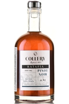 Collery Ratafia Pinot Noir a Ay - вино Ратафия Коллери Пино Нуар а Аи АОС 0.5 л розовое сладкое в п/у
