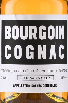 Bourgoin Brandy VSOP - коньяк Бургуан бренди ВСОП четырехлетний 0.7 л
