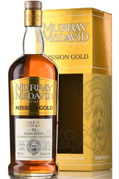 Murray McDavid Mission Gold Glen Keith 30 Years Old - виски Мюррей МакДэвид Мишн Голд Глен Кит 30 лет 0.7 л в п/у