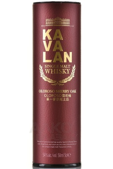 Kavalan Sherry Oak in tube - виски Кавалан Шерри Оак 0.05 л в тубе